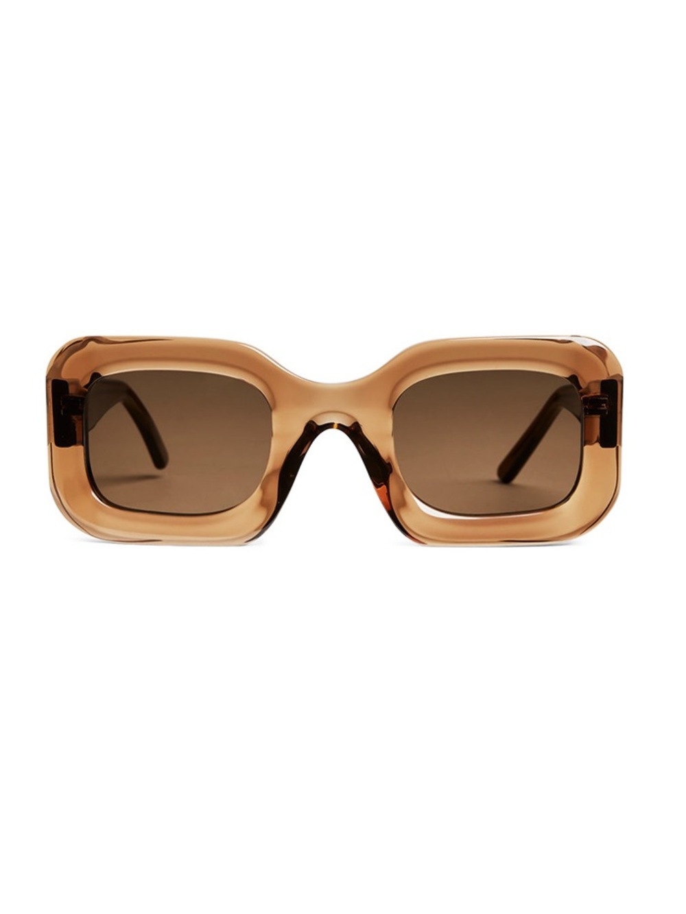 Ace + Tate Brown Rectangular Women's Sunglasses